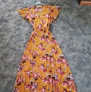 Floral wrap dress